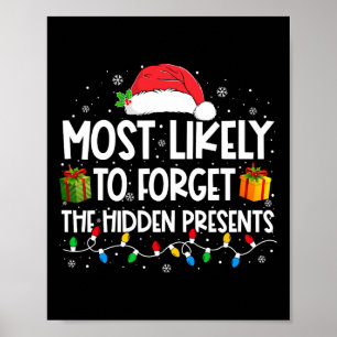 Poster Plus susceptible d'oublier les cadeaux cachés Fami