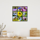 Poster Plusieurs abeilles et bourdons (Cuisine)