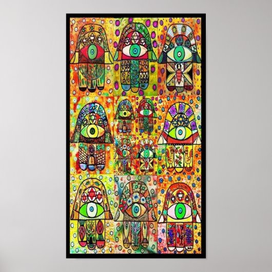 Poster plusieurs Hamsas Tapastry Vintages (Devant)