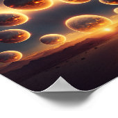 Poster Plusieurs soleils alignés (Coin)