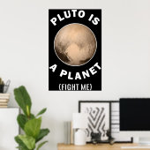 Poster Pluton Est Une Planète Qui Me Combine - Astronomie (Bureau à domicile)