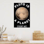 Poster Pluton Est Une Planète Qui Me Combine - Astronomie (Cuisine)