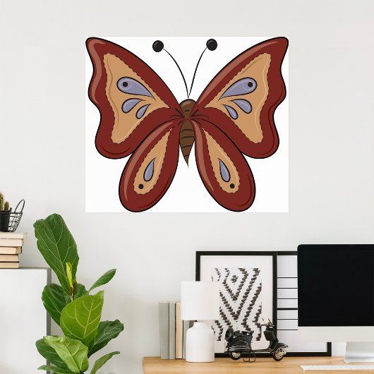 Poster Plutôt Brown Butterly
