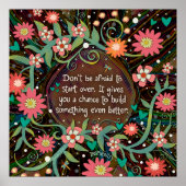 Poster Plutôt Rose Floral Inspirant En Commençant Par Cit (Devant)