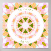 Poster Plutôt Rose Vert Par Aspera Ad Astra Motivation (Devant)