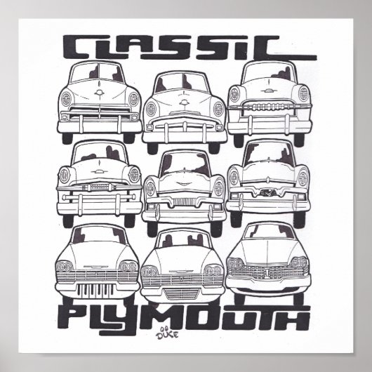 POSTER PLYMOUTH CLASSIQUE (Devant)