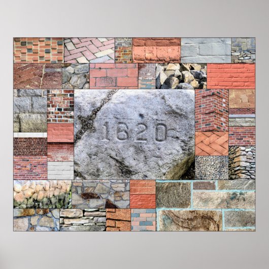 Poster Plymouth Rocks and Bricks (Devant)