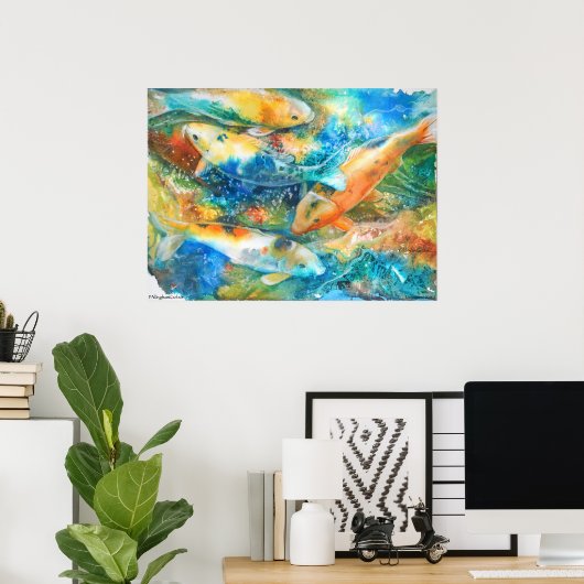 Poster PMACarlson Décembre Koi II (Bureau à domicile)