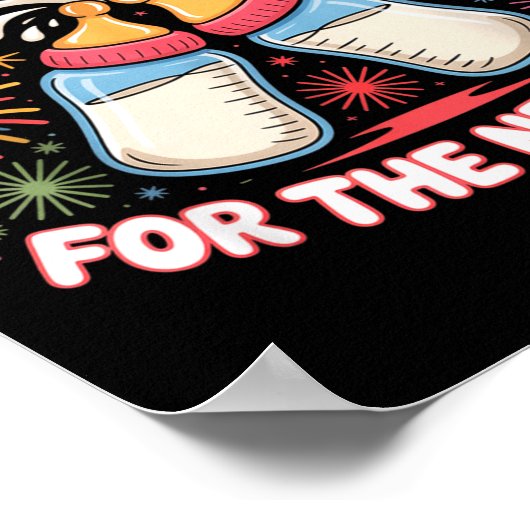 Poster Pn Bottles For The New Year Funny Baby Milk Toast  (Coin)