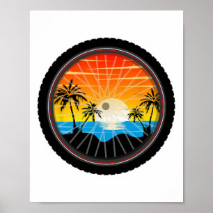 Poster Pneu de roue de vélo de montagne vélo fatbike
