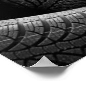 Poster Pneus de voiture noir (Coin)
