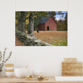 Poster Pneus le long d'une route dans le sud du Vermont, (Cuisine)