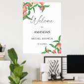 Poster Poaches - signe de bienvenue de la douche nuptiale (Bureau à domicile)