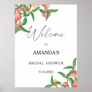 Poster Poaches - signe de bienvenue de la douche nuptiale