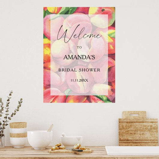 Poster Poaches - signe de bienvenue de la douche nuptiale (Cuisine)