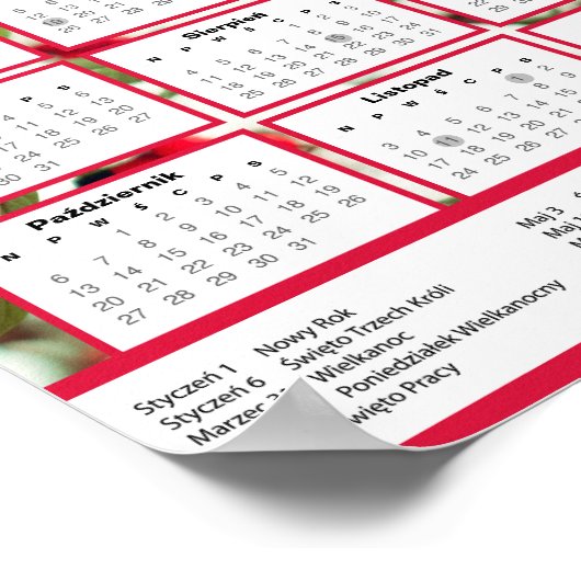 Poster Pobierz Kalendarz | Calendrier polonais Polska 202 (Coin)