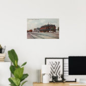 Poster Pocatello, ID - Trains & Personnes Autour Du Train (Bureau à domicile)