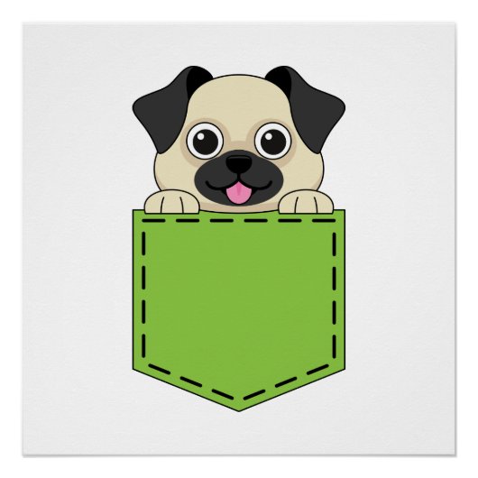 Poster Poche animal chien (Devant)