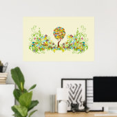 Poster Poche de forêt enchantée Arbre à conte de fées flo (Bureau à domicile)