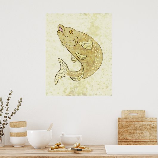 Poster Poche de saut de truite (Cuisine)