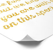 Poster Pochette de devis de table mémoire avec feuille d' (Coin)