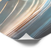 Poster Pochette murale abstraite de fleurs de lotus (Coin)