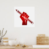 Poster Pochoir à main levée (Cuisine)