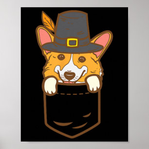 Poster Pocket Pilgrim Welsh Corgi Amoureux des chiens Cut