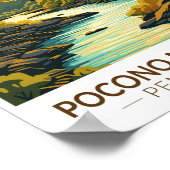 Poster Pocono Mountains Pennsylvanie Travel Art Vintage (Coin)