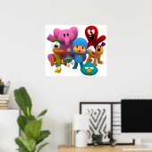 Poster pocoyo and friends are smile Tshirt  mask and stic (Bureau à domicile)