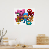 Poster pocoyo and friends are smile Tshirt  mask and stic (Cuisine)