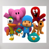 Poster pocoyo and friends are smile Tshirt  mask and stic (Devant)