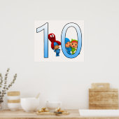 Poster Pocoyo drôle anniversaire de enfant 10ème garçon e (Cuisine)