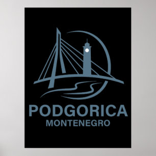 Poster Podgorica Monténégro Europe
