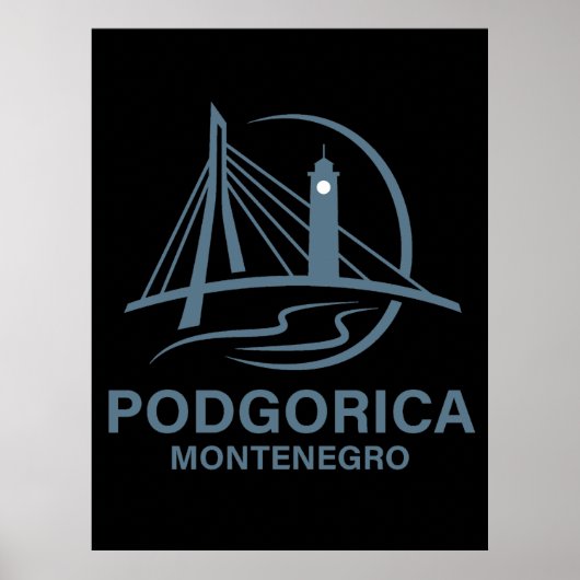 Poster Podgorica Monténégro Europe (Devant)
