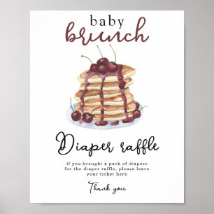 Poster Poêlons baby shower Déchets Raffin