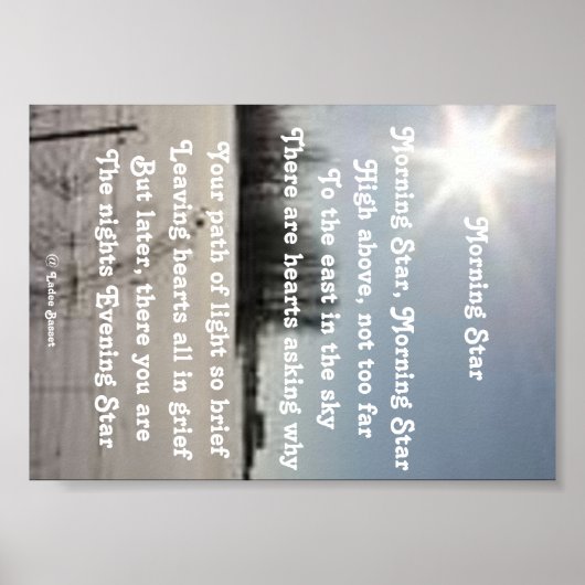 Poster Poem Matin Star Par Ladee Basset (Devant)