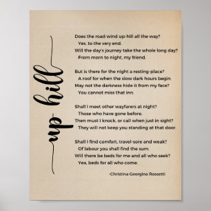Poster Poem sur la colline Christina Georgina Rossetti Vi
