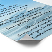 Poster Poème "A Breathe" d'Angela M. Sekelsky (Coin)