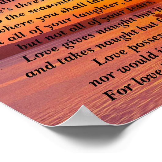 POSTER POÈME AMOUR (Coin)