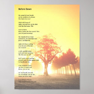 Poster Poème "avant aube"