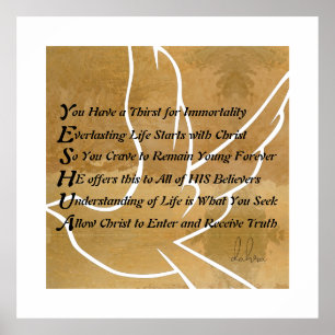 Poster Poème chrétien Yeshua