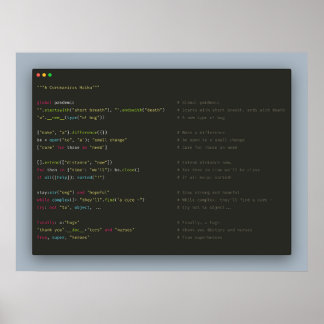 Poster Poème Code Source