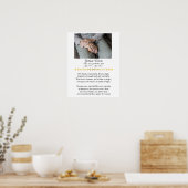 Poster Poème commémoratif de grand-mère avec photo (Cuisine)