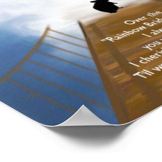 Poster Poème commémoratif de Rainbow Bridge pour Hamsters (Coin)