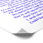 Poster Poème commémoratif pour papa (Coin)