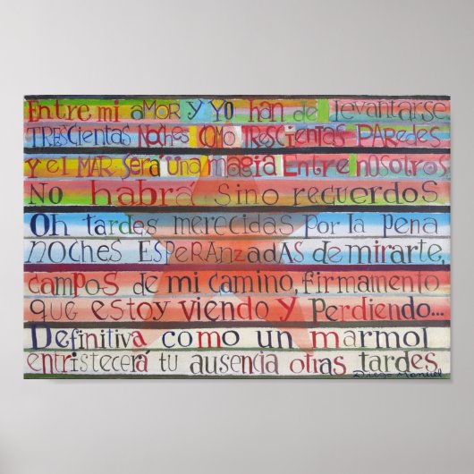 Poster Poème d'adieu de Jorge Luis Borges (Devant)