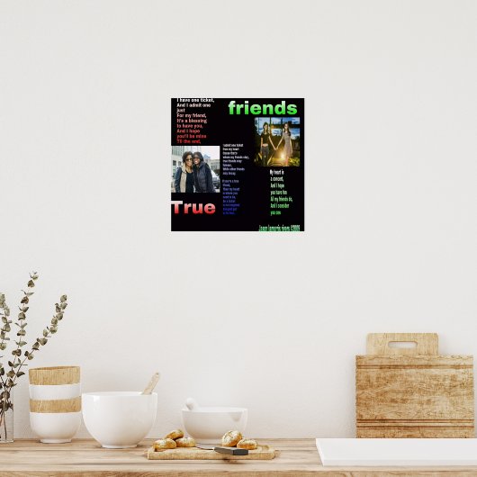 Poster Poème d'amitié (Cuisine)