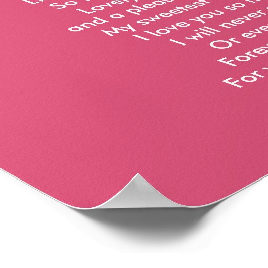 Poster Poème d'amour de la Saint Valentin (Coin)