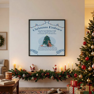 Poster Poème d'amour de l'étreinte de Noël
